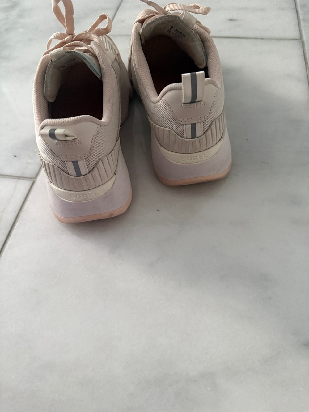 Sorel Women's Light Beige Chunky Platform Sneakers - Picture 3 of 6